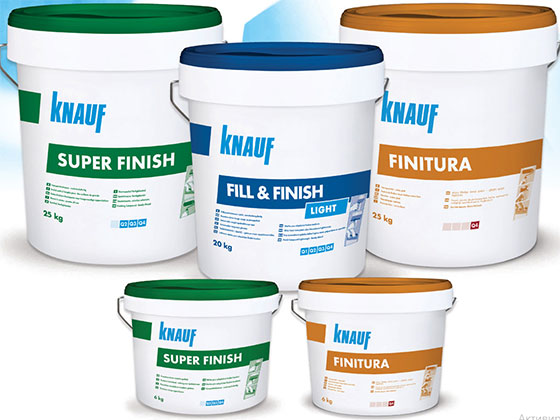 Готовите шпакловъчни смеси и фугопълнители Кнауф вече без марката Sheetrock на опаковките