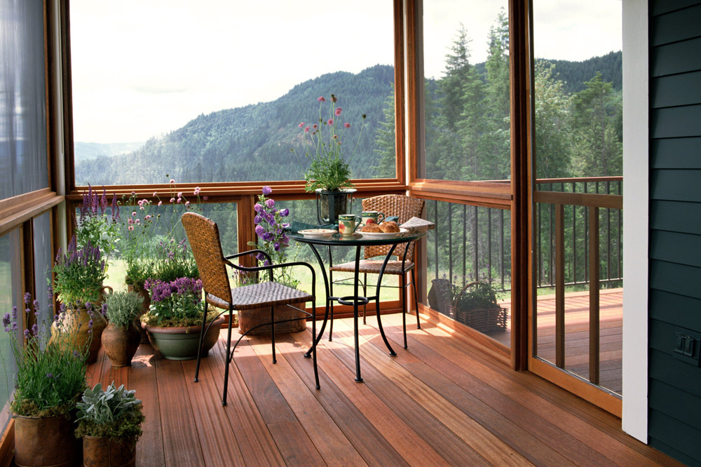 wood balcony