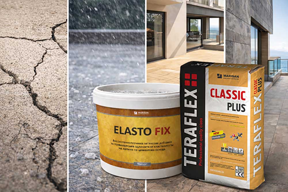 Терафлекс® Elasto Fix превръща лепилото за плочки Терафлекс® Classix клас C1 в C2S2