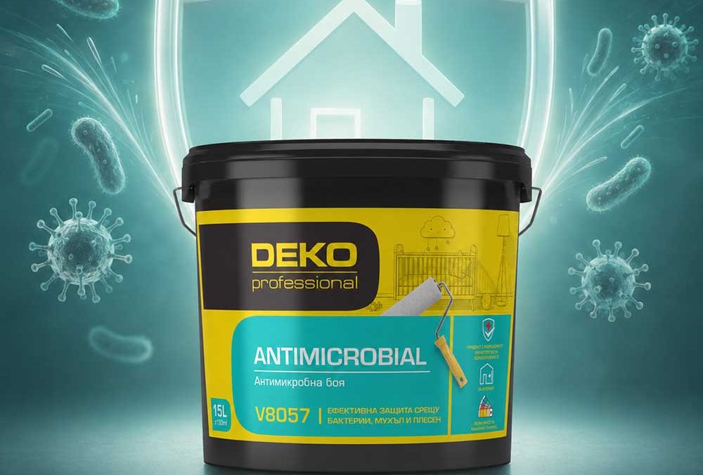 Комплексна защита и дълготрайна белота в интериора с Deko Professional V8057 антимикробна боя